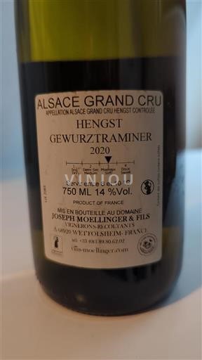 Elsass Nicht spezifiziert Grand Cru Joseph Moellinger & Fils Hengst 2020