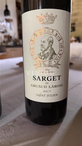 Bordeaux Saint-Julien Château Gruaud-Larose Sarget de Gruaud Larose 2017