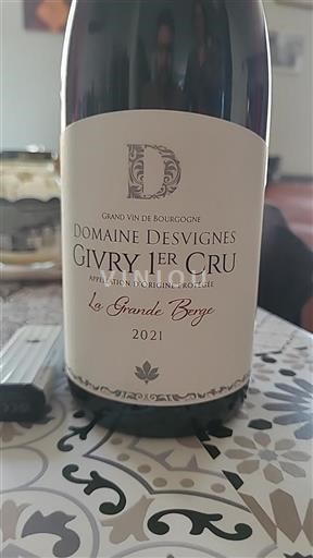 Bourgogne Givry Premier Cru Domaine Desvignes La Grande Berge 2021