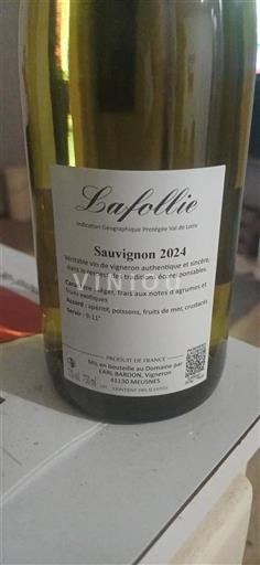 Loire-dalen Loiredalen Lafollie Sauvignon 2024