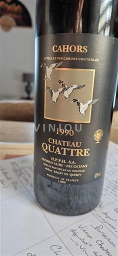 Lounais-Ranska Cahors Château Quattre 1990