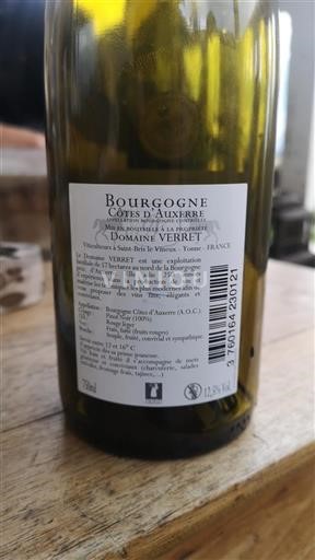 Bourgogne Bourgogne Côtes d'Auxerre Domaine Verret 2021