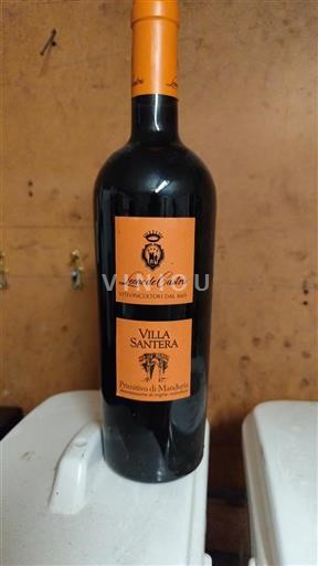 Vin Rouge sec Villa Santera Leone de Castris 2015 Italie Pouilles Primitivo di Manduria