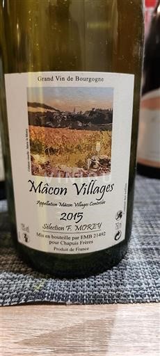 Burgundy Mâcon and Mâcon-Villages Sélection F. MOREY 2015