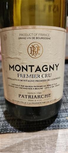 Borgonha Montagny Premier Cru Patriarche Père et Fils Não Sazonado