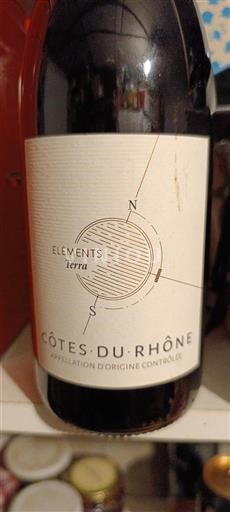 Rhônen laakso Côtes-du-rhône Éléments Terra Ei vuosikertaa