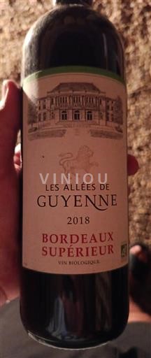 Bordeaux Bordeaux supérieur Les Allées de Guyenne 2018