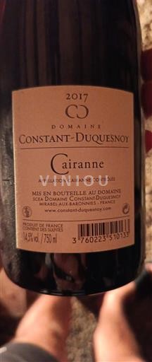 Údolí Rhôny Cairanne Domaine Constant-Duquesnoy 2017