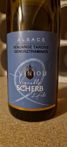 Alsacia Vignoble Scherb et fils Vendange Tardive Gewurztraminer 2018