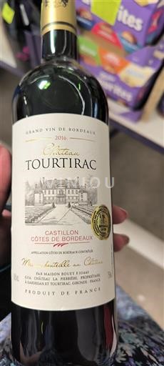 Bordeaux Castillon Côtes de Bordeaux Château Tourtirac 2016