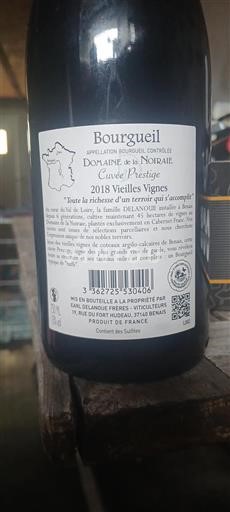 Vale do Loire Bourgueil Domaine La Noiraie Prestige 2018