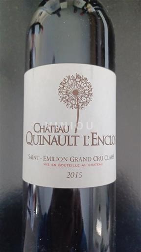 Bordeaux Saint-Émilion Grand Cru Chateau Quinault L'Enclos 2015