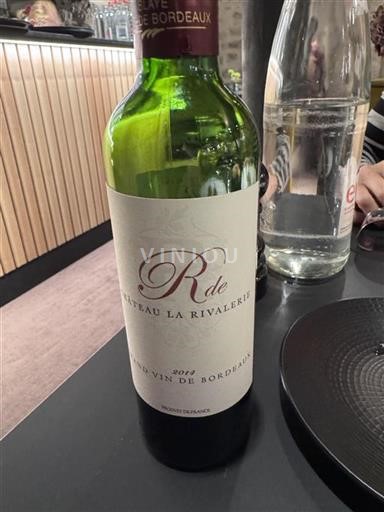 Bordeaux Blaye Château La Rivalerie 2014
