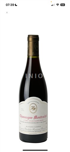 Bourgogne Chassagne-montrachet Premier Cru Domaine Bachelet-Ramonet Père et Fils Clos Saint-Jean 2022