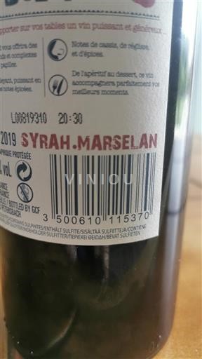 Languedoc-Roussillon Pays d'Oc Syrah, Marselan 2019