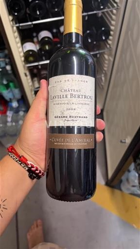 Languedoc Minervois-la-livinière Château Laville Bertrou de l’Amiral 2008