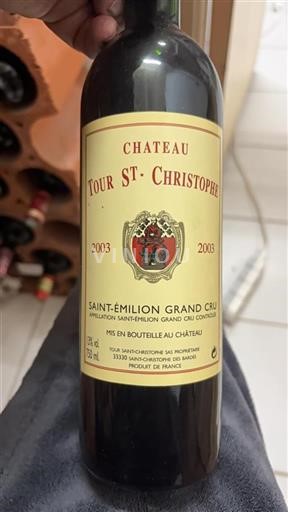 Bordeaux Saint-Émilion Grand Cru Château Tour St-Christophe 2003