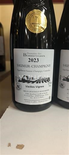 Loire Valley Saumur-Champigny Domaine Des Bonnevaux Vieilles Vignes 2023