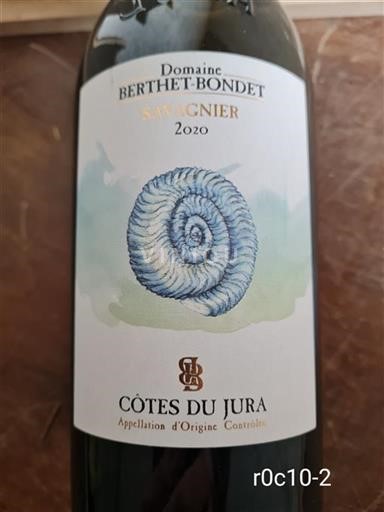 Jura Côtes du Jura Domaine Berthet-Bondet SAVAGNIER 2020