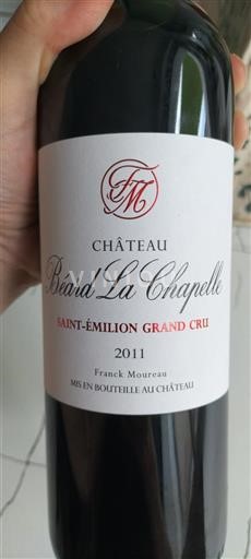Bordeaux Saint-Émilion Grand Cru Château Béard La Chapelle 2011