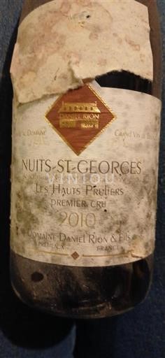 Borgogna Nuits-Saint-Georges Premier Cru Domaine Daniel Rion & Fils Les Hauts Pruliers 2010