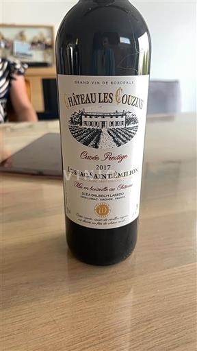 Bordeaux Lussac-saint-émilion Château Les Cousins Prestige 2017