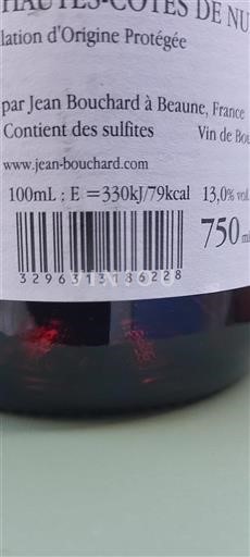 Borgogna Hautes Côtes de Nuits Jean Bouchard Senza annata