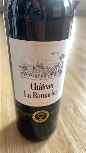 Bordeaux Château La Romarine 2018