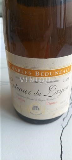 Vallée de la Loire Coteaux-du-layon Charles Béduneau Vieilles Vignes 2003
