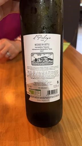 Tuscany Il Palagio Message in a Bottle 2021