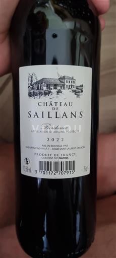 Bordeaux Château Saillans 2022
