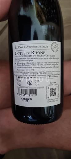 Rhône Valley Côtes-du-Rhône La Cave Augustin Florent 2023