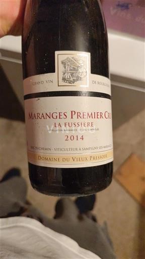Borgogna Maranges Premier Cru Domaine Vieux Pressoir La Fussière 2014