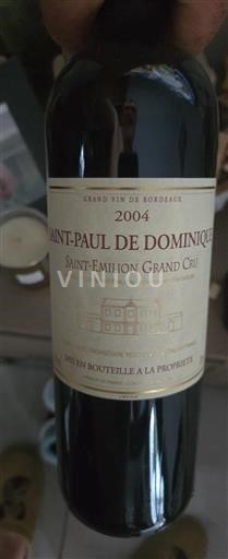 Bordeaux Saint-Émilion Grand Cru Grand Cru Saint-Paul de Dominique 2004