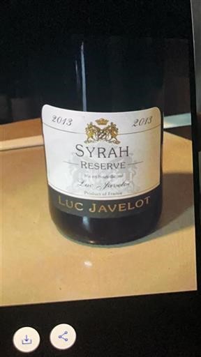 Vallée du Rhône Côtes-du-rhône Luc Javelot Réserve 2013