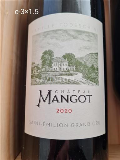 Bordeaux Saint-Émilion Château Mangot 2020