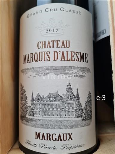 Bordeaux Margaux Grand Cru Château Marquis Alesme 2017