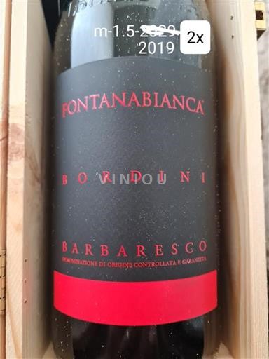 Piedmont Wines Barbaresco Fontanabianca Bordini 2019