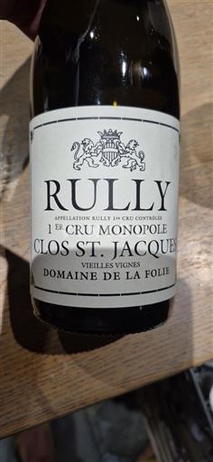 Burgundy Rully Premier Cru Domaine La Folie Clos St. Jacques 2023