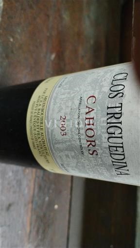 Sud-Ouest Cahors Clos Triguedina 2003