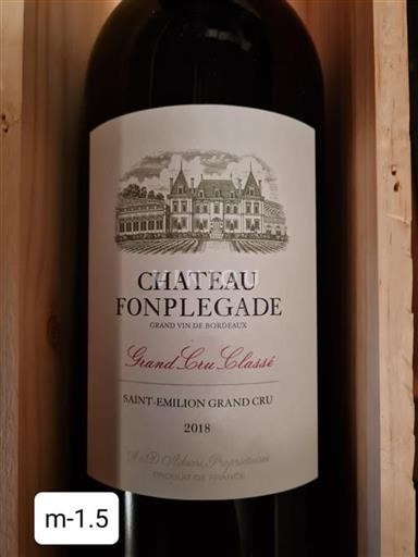 Bordeaux Saint-Émilion Grand Cru Château Fonplégade 2018