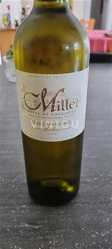 Sydvestfrankrig Côtes de Gascogne Domaine Millet Gros Manseng Moelleux 2015