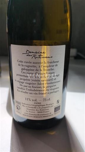 Alps and Rhone Valley Isere Domaine Des Rutissons Non-Vintage