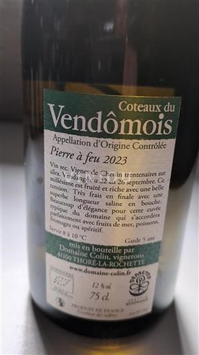 Valle della Loira Coteaux del Vendômois Domaine Colin Pierre à feu 2023