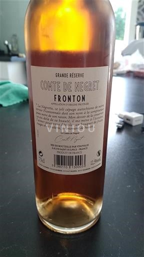 Sud-Ovest Fronton Comte de Négret Grande Réserve 2018