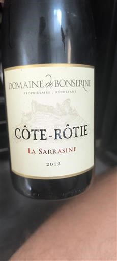 Valle del Rodano Côte-rôtie Domaine Bonserine La Sarrasine 2012