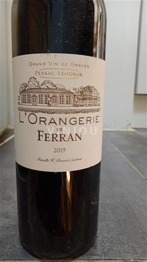 Bordeaux Pessac-Léognan Ferran L'Orangerie 2019