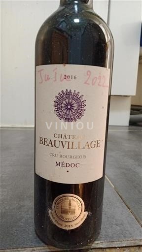Bordeaux Médoc Cru Bourgeois Château Beauvillage 2016