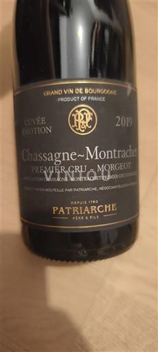 Borgonha Chassagne-Montrachet Premier Cru Patriarche Père et Fils Émotion 2019