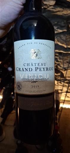 Bordeaux Castillon Côtes de Bordeaux Château Grand Peyrou 2019